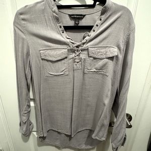 Rock & Republic Gray longed sleeve blouse